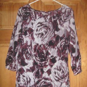 Ann Taylor Rose Patterned Dress